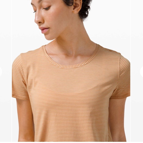 lululemon Love Crew III Tee Hype Stripe Beech Pina Cotton - Picture 4 of 11